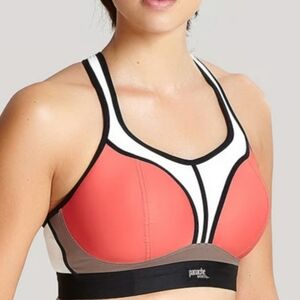 Panache Sports Bra Boundless Non Wired Sports Bra 30DD Coral/Multi Activewear